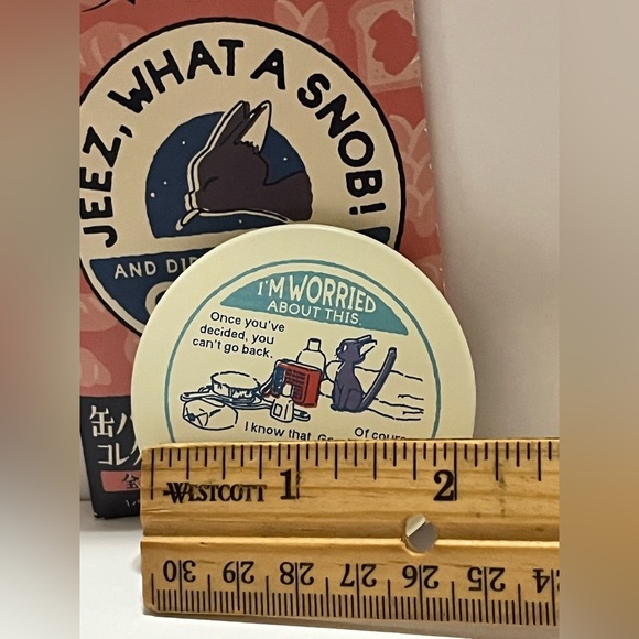 Studio Ghibli Kiki’s Delivery Service Jiji Button Pin - Picture 6 of 7